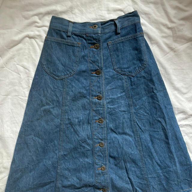 Vintage Women's Skirt - Blue - UK 6 on Productcaster.