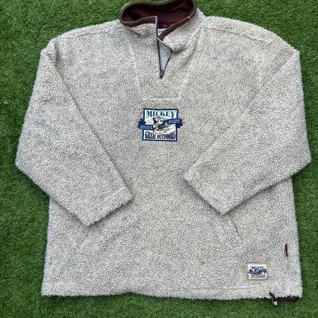 Disney Men's Jumper - Cream/Brown - L on Productcaster.