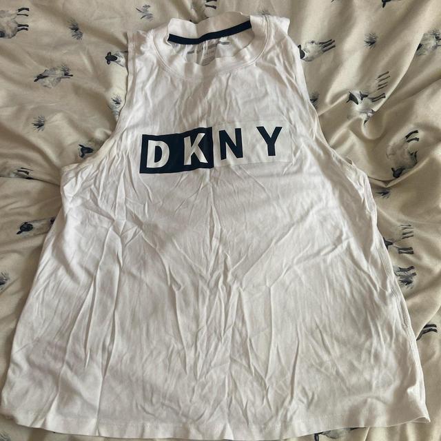 DKNY Women's Vest - White/Black - S on Productcaster.