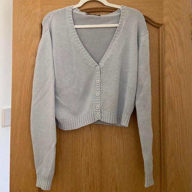 Brandy Melville Women's Cardigan - Blue/Grey - One size on Productcaster.