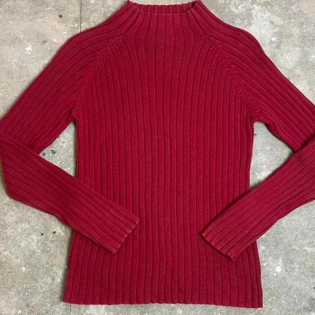 Vintage Women's Jumper - Red/Burgundy - S on Productcaster.