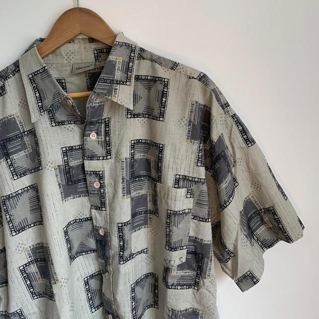 Vintage Men's Shirt - Cream/Grey - L on Productcaster.