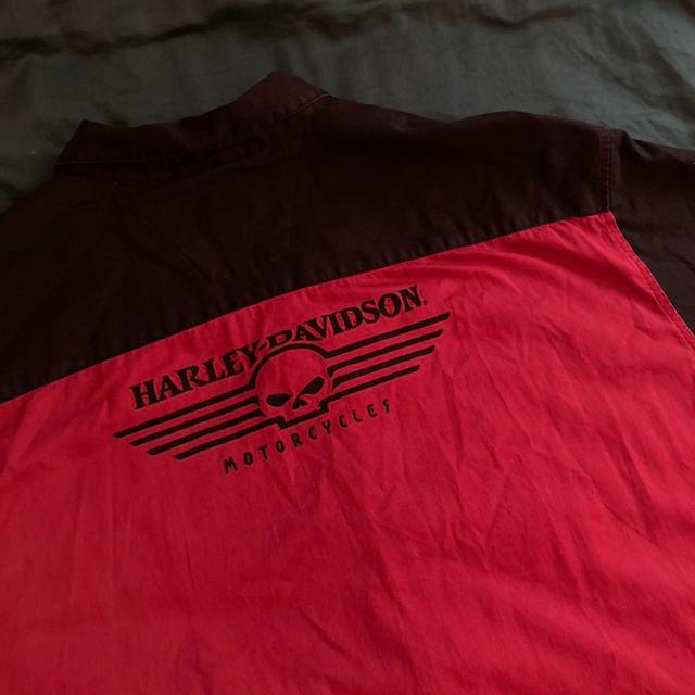 Harley Davidson Men's Shirt - Red/Black - XXL on Productcaster.