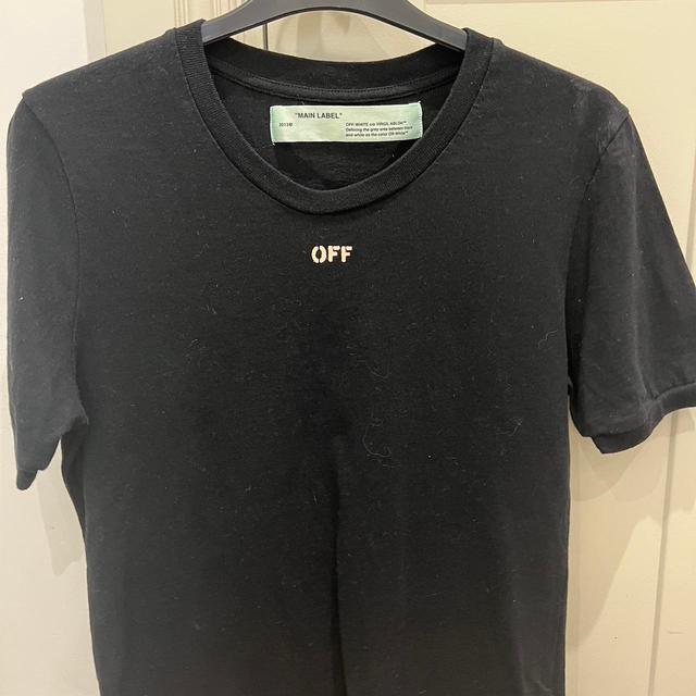 Off-White Women's T-shirt - Black - S on Productcaster.