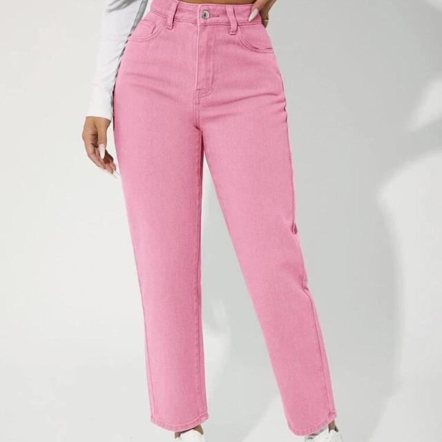 SHEIN Women's Jeans - Pink - UK 8 on Productcaster.