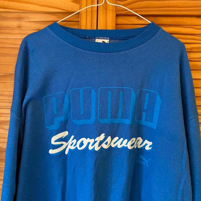 Puma Men's Sweatshirt - Blue - L on Productcaster.