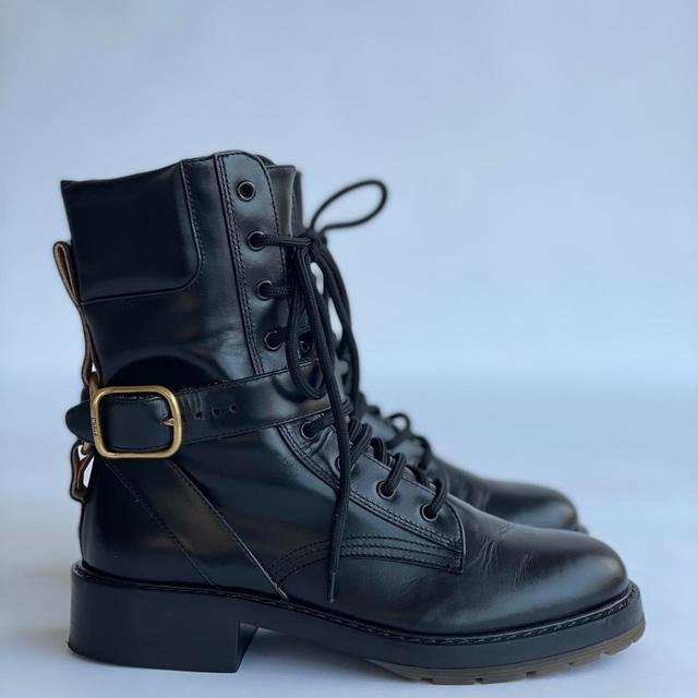 Chloé Women's Military Boots - Black - UK 6 on Productcaster.