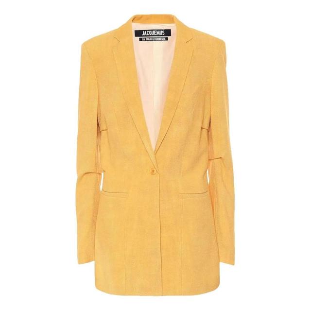 Jacquemus Women's Blazer Jacket - Yellow/Tan - UK 8 on Productcaster.