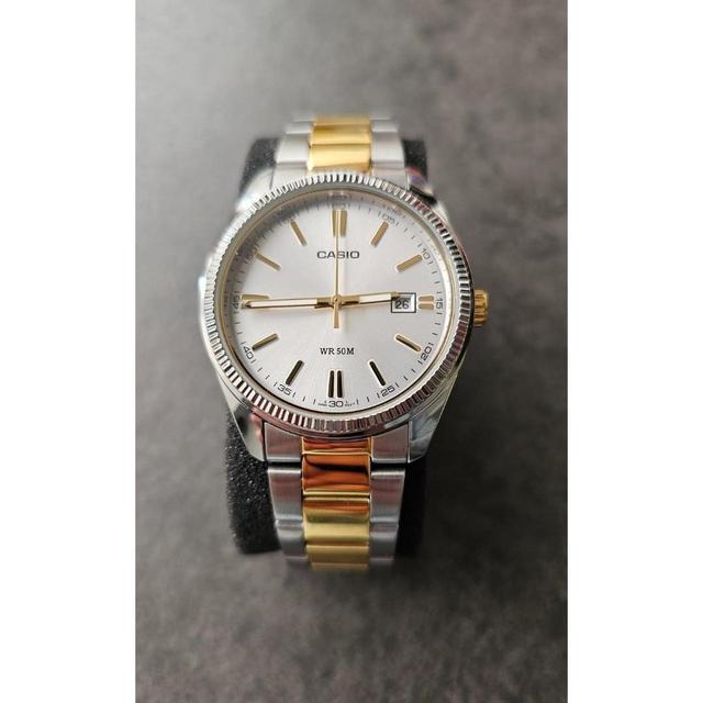 Casio Men's Analogue Watch - Silver/Gold on Productcaster.