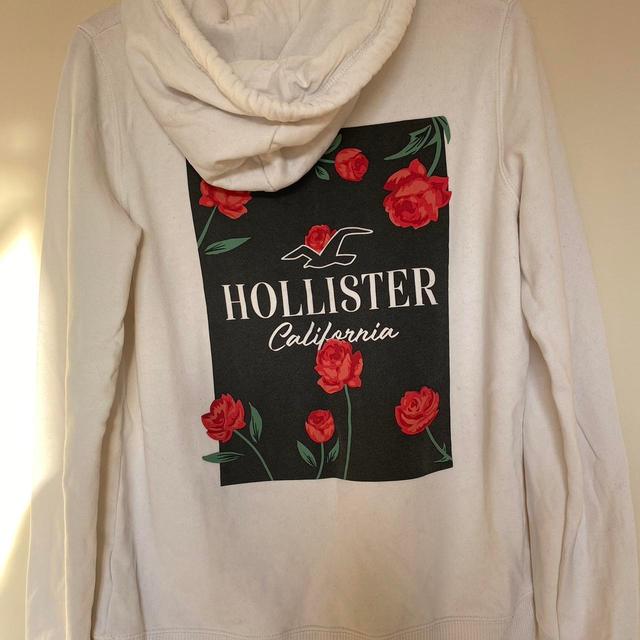 Hollister Co. Women's Hoodie - White/Multi - S on Productcaster.