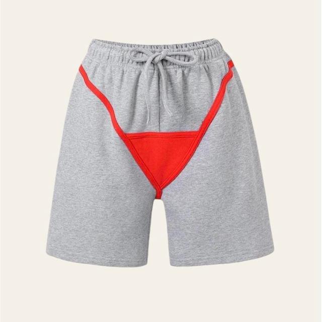 Fashion Brand Company Women's Shorts - Grey/Red - XXL on Productcaster.