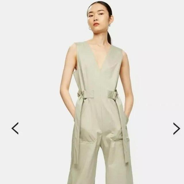 Topshop Women's Jumpsuit - Khaki - UK 10 on Productcaster.