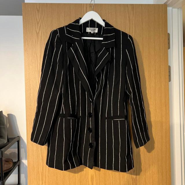 Women's Blazer Jacket - Black/Cream on Productcaster.