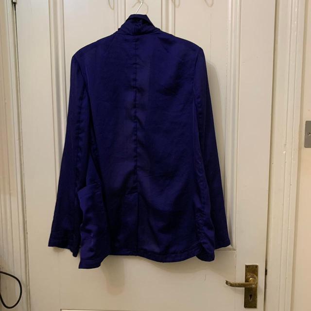 H&M Women's Blazer Jacket - Blue - UK 10 on Productcaster.