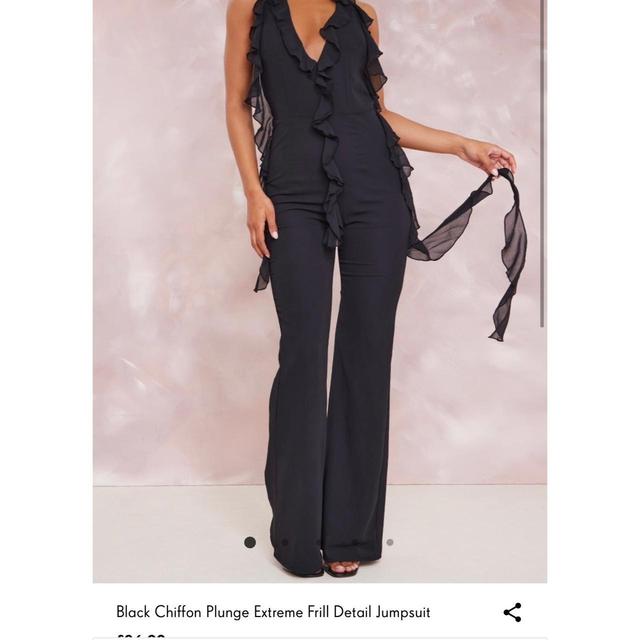 PrettyLittleThing Women's Palazzo Jumpsuit - Black - UK 6 on Productcaster.