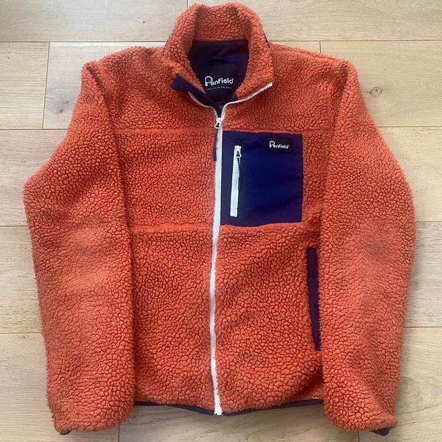 Penfield Men's Jumper - Orange/Blue - L on Productcaster.