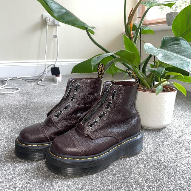 Dr. Martens Women's Biker Boots - Brown/Burgundy - UK 3 on Productcaster.