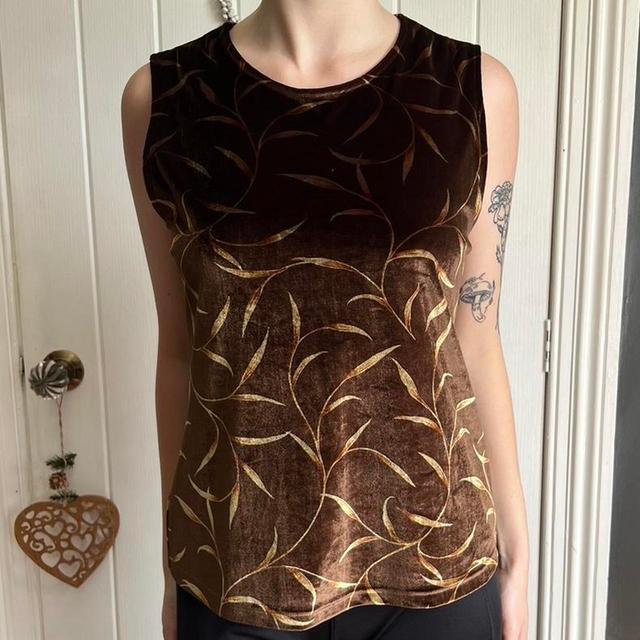 Vintage Women's Blouse - Brown - 8 on Productcaster.