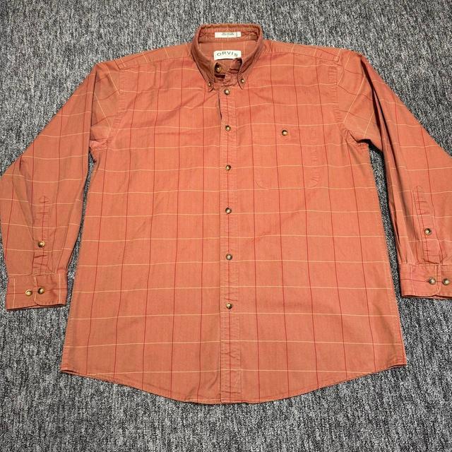 Orvis Men's Shirt - Orange/Red - L on Productcaster.