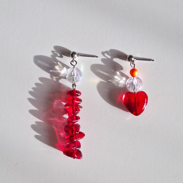 Women's Earrings - Red on Productcaster.