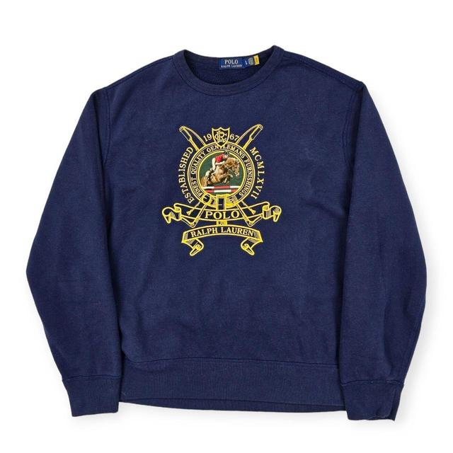 Polo Ralph Lauren Men's Sweatshirt - Blue - L on Productcaster.