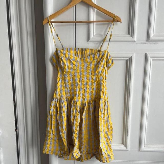 ASOS Women's A-line Dress - Yellow/Purple - 14 on Productcaster.