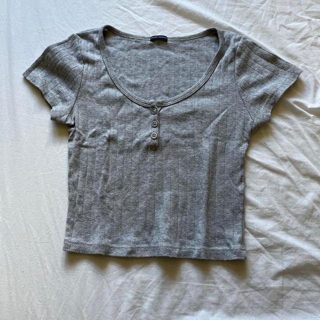 Brandy Melville Women's T-shirt - Grey - One size on Productcaster.