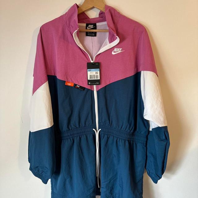 Nike Women's Raincoat - Pink/Blue - M on Productcaster.