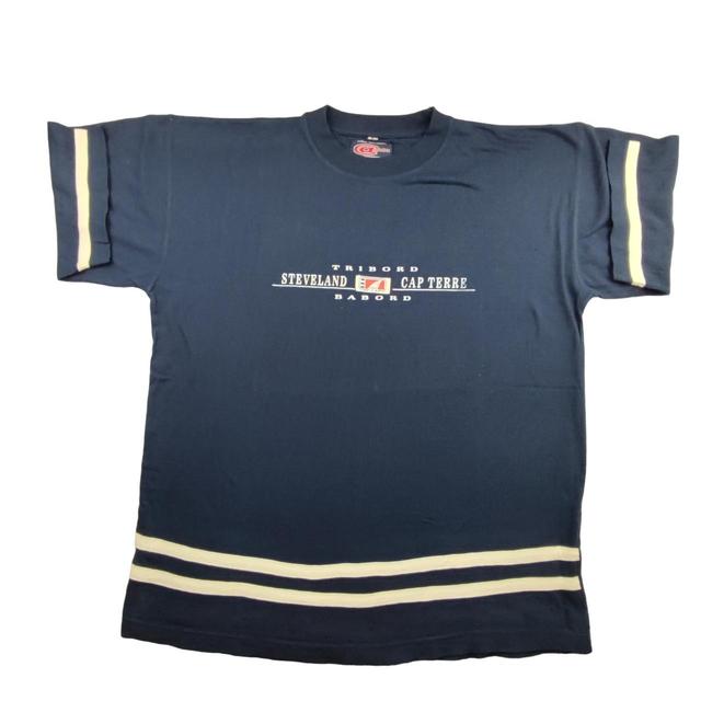 Vintage Men's T-shirt - Navy/White - L on Productcaster.