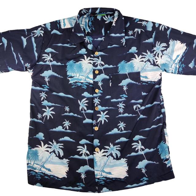 Vintage Men's Shirt - Blue/Multi - M on Productcaster.