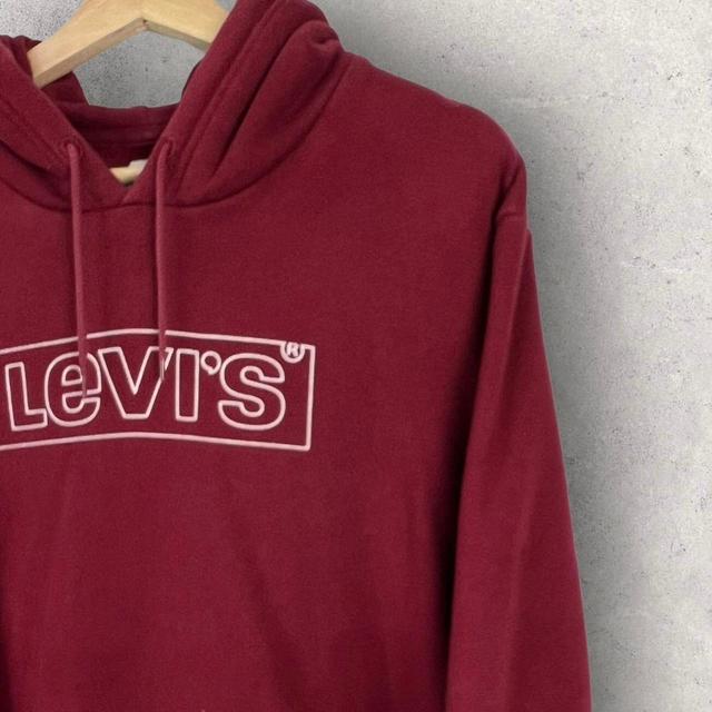 Levi's Men's Hoodie - Burgundy/Red - M on Productcaster.