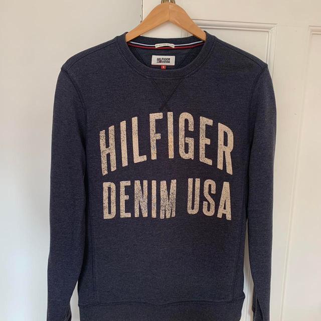 Tommy Hilfiger Men's Sweatshirt - Navy/Blue - S on Productcaster.