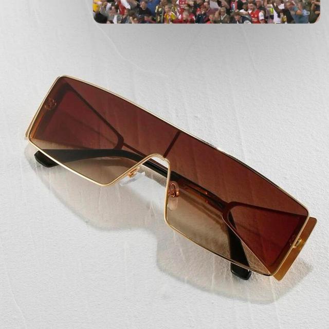 Handmade Women's Square Sunglasses - Brown on Productcaster.