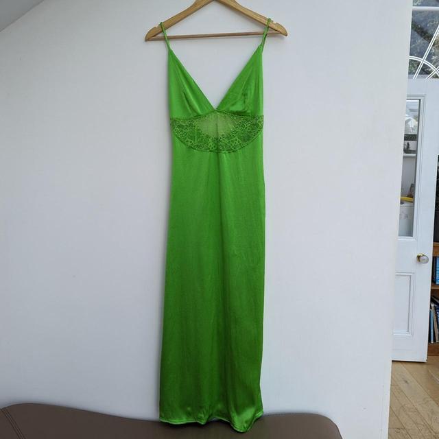 Zara Women's Slip Dress - Green - S on Productcaster.