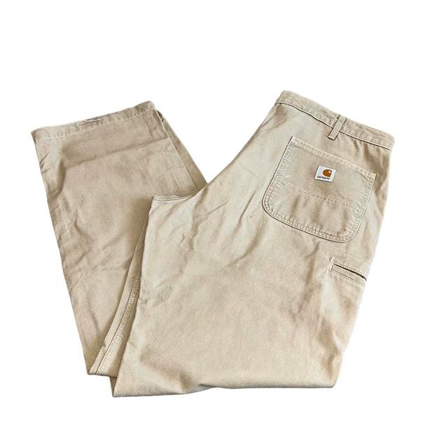 Carhartt Men's Straight leg Cargo Trousers - Cream/Tan - 38" on Productcaster.