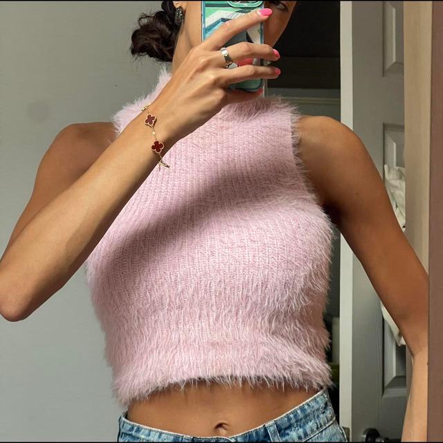 Zara Women's Crop top - Pink - XS on Productcaster.