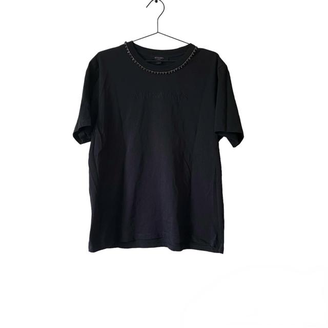 AllSaints Women's T-shirt - Black - L on Productcaster.