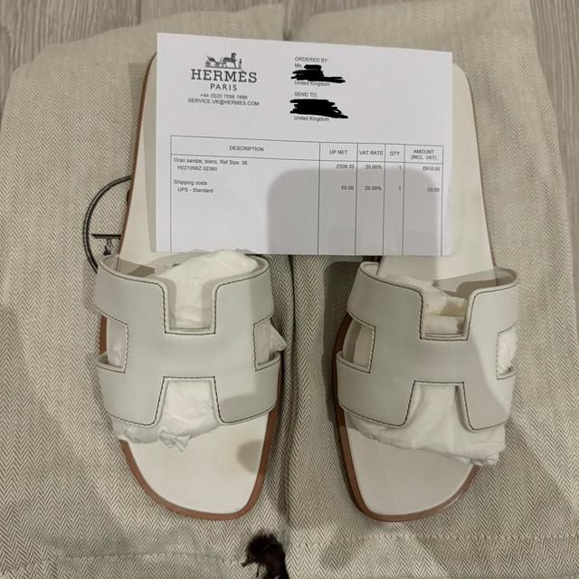 Hermes Women's Sandals - White/Cream - UK 5 on Productcaster.