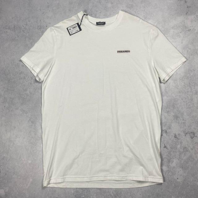 Dsquared2 Men's T-shirt - White/Cream - L on Productcaster.