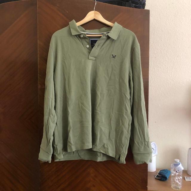 Crew Clothing Company Men's Polo shirt - Green/Khaki - XXL on Productcaster.