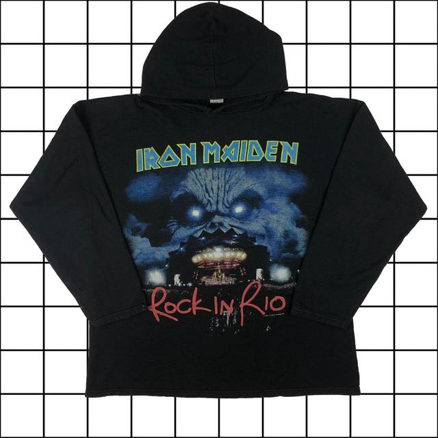 Vintage Men's Hoodie - Black - XL on Productcaster.