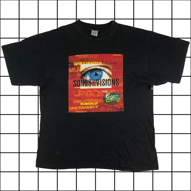 Vintage Men's T-shirt - Black - XL on Productcaster.