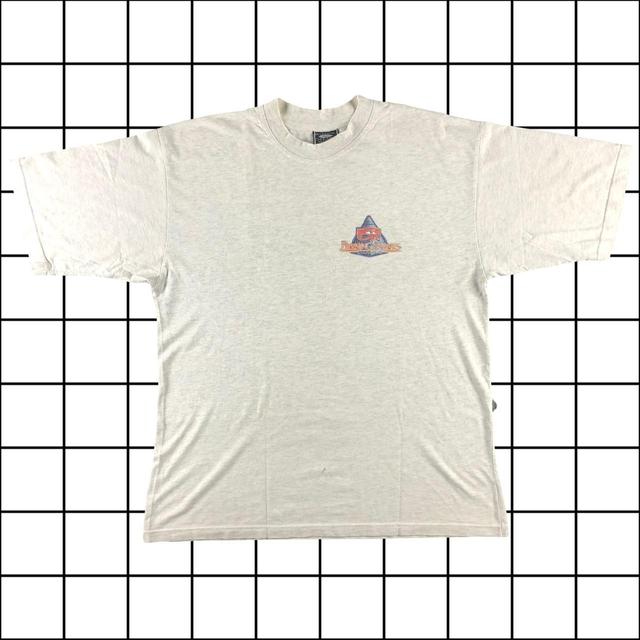 Vintage Men's T-shirt - Grey/Red - XL on Productcaster.