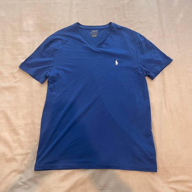 Polo Ralph Lauren Men's T-shirt - Blue - S on Productcaster.