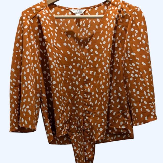 Miss Selfridge Women's Blouse - Orange/Brown - 14 on Productcaster.