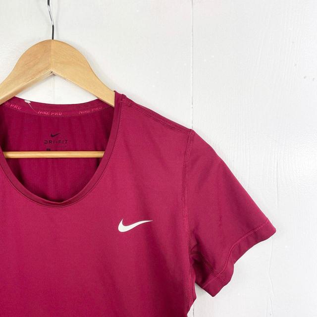 Nike Women's T-shirt - Burgundy - L on Productcaster.