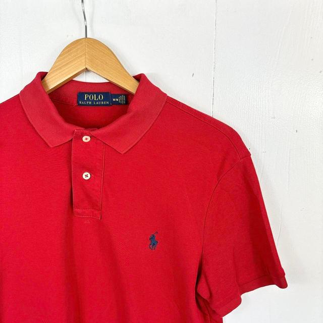 Polo Ralph Lauren Men's Polo shirt - Red/Navy - M on Productcaster.