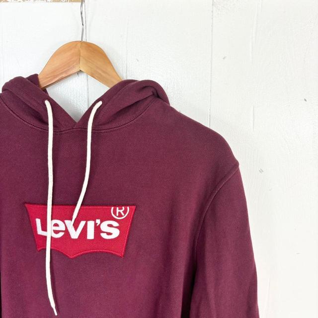 Levi's Men's Hoodie - Burgundy/Red - M on Productcaster.