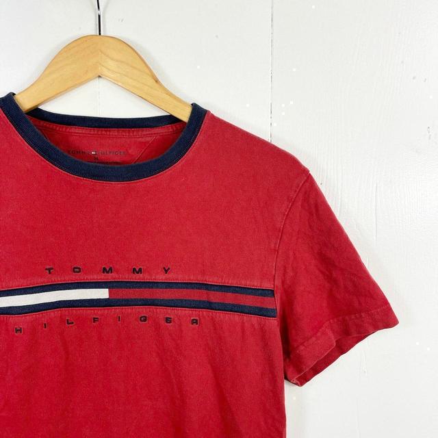 Tommy Hilfiger Men's T-shirt - Red/Navy - M on Productcaster.