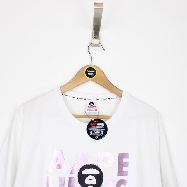 BAPE Men's T-shirt - White/Black - XL on Productcaster.